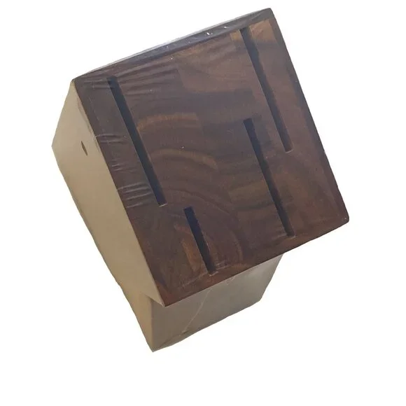FAMCÜTE Block Wooden Holder for 4 Piece Kitchen Knife Set - New & Sealed